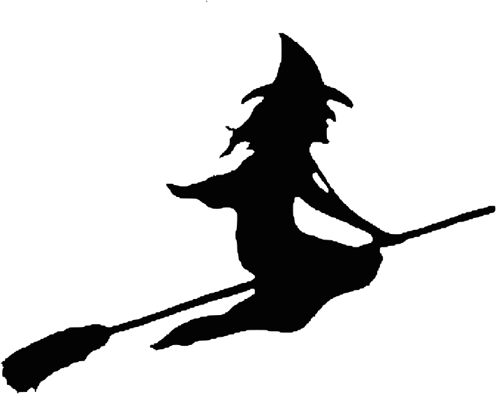 Witch Silhouette Halloween With Silhouette Halloween - Halloween Transparent (2020x1592)
