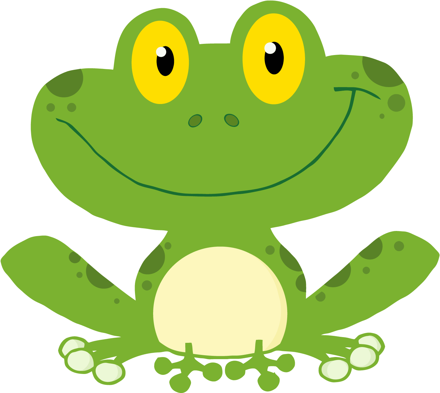 Animated Frog Gif - Cute Frog Cartoon - (1454x1300) Png Clipart Download