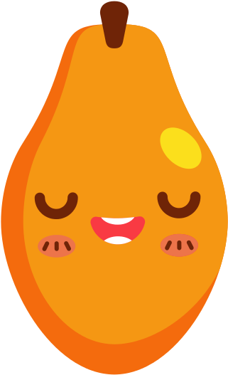 Papaya Clipart Orange - Cartoon (550x550)