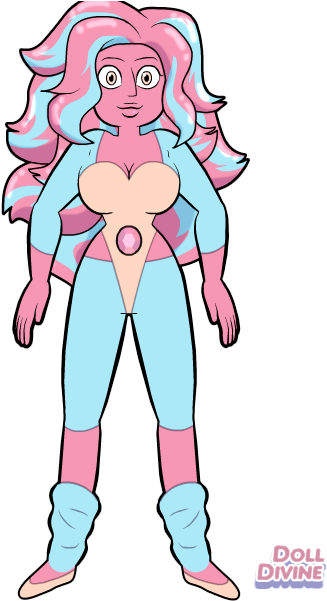 Cotton Candy Quartz Gemsona By Princeduskstripe - Cartoon (400x600)