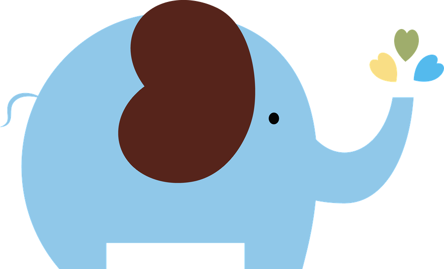 Clip Art - Elephants (900x546)