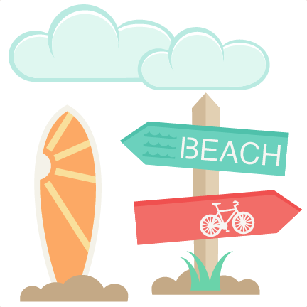 Beach Icons Set Svg Scrapbook Cut File Cute Clipart - Cute Beach Clipart Png (432x432)