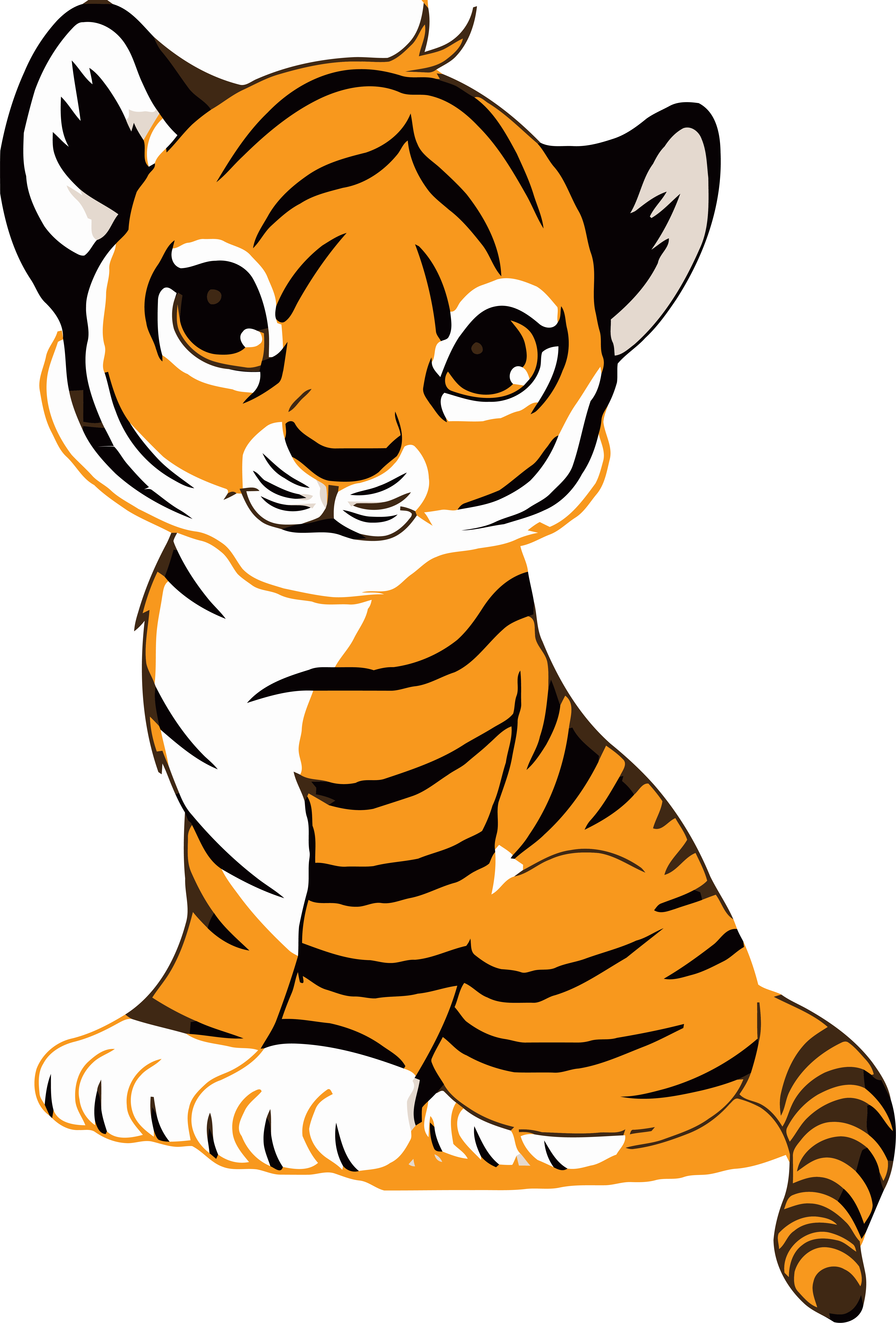 Best Of Thinking Face Clipart Cute Tiger Clip Art Meme - Cute Cartoon Tiger Cub (5335x7873)