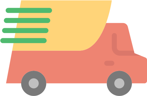Place Sell Order & Get Free Pickup - Delivery Truck Cartoon Png (506x506)