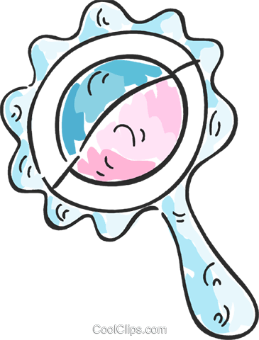 Baby Rattle Royalty Free Vector Clip Art Illustration - Chocalho De Bebe Png (365x480)