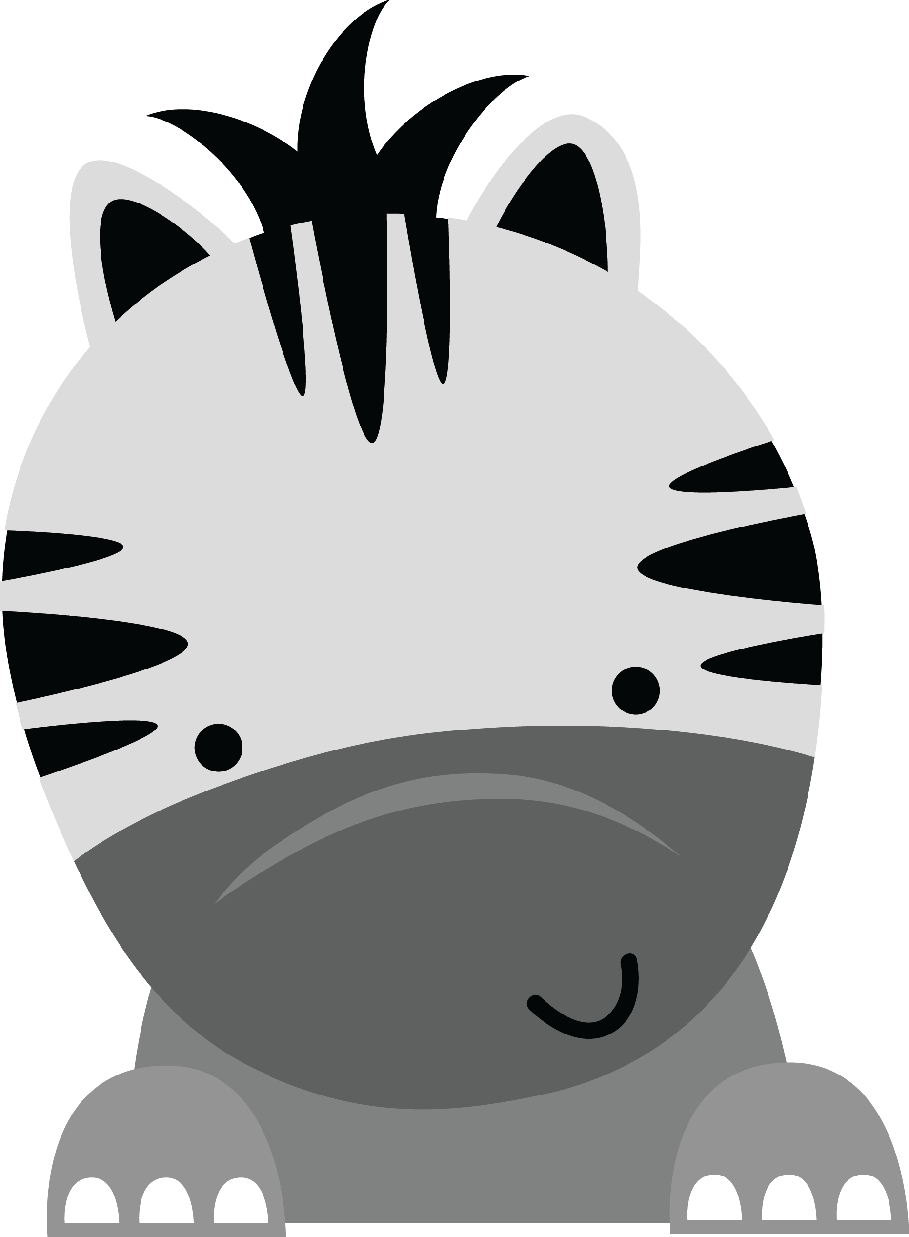 Zebra Clipart Nursery Item - Minus Cebra (1863x2535)