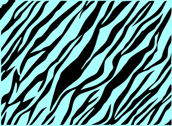 Zebra Stripes Blue Clip Art At Clker - Zazzle Blue And Black Zebra Stripes Leather Wallet (600x439)