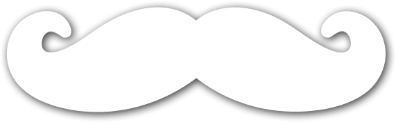 Mustache White - Bigode Branco Png (600x206)