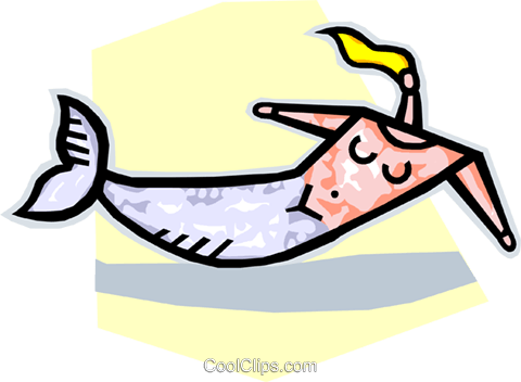 Mermaid Royalty Free Vector Clip Art Illustration - Mermaid Royalty Free Vector Clip Art Illustration (480x352)