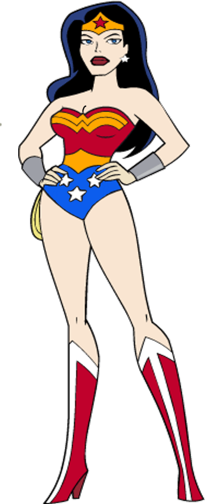 Image - Wonder Woman Cartoon Png (466x992)