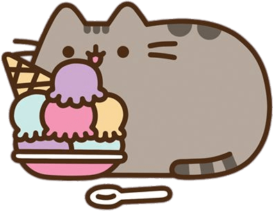 Pin Eating Ice Cream Clipart - Pusheen The Cat 2018 Wall Calendar (480x480)