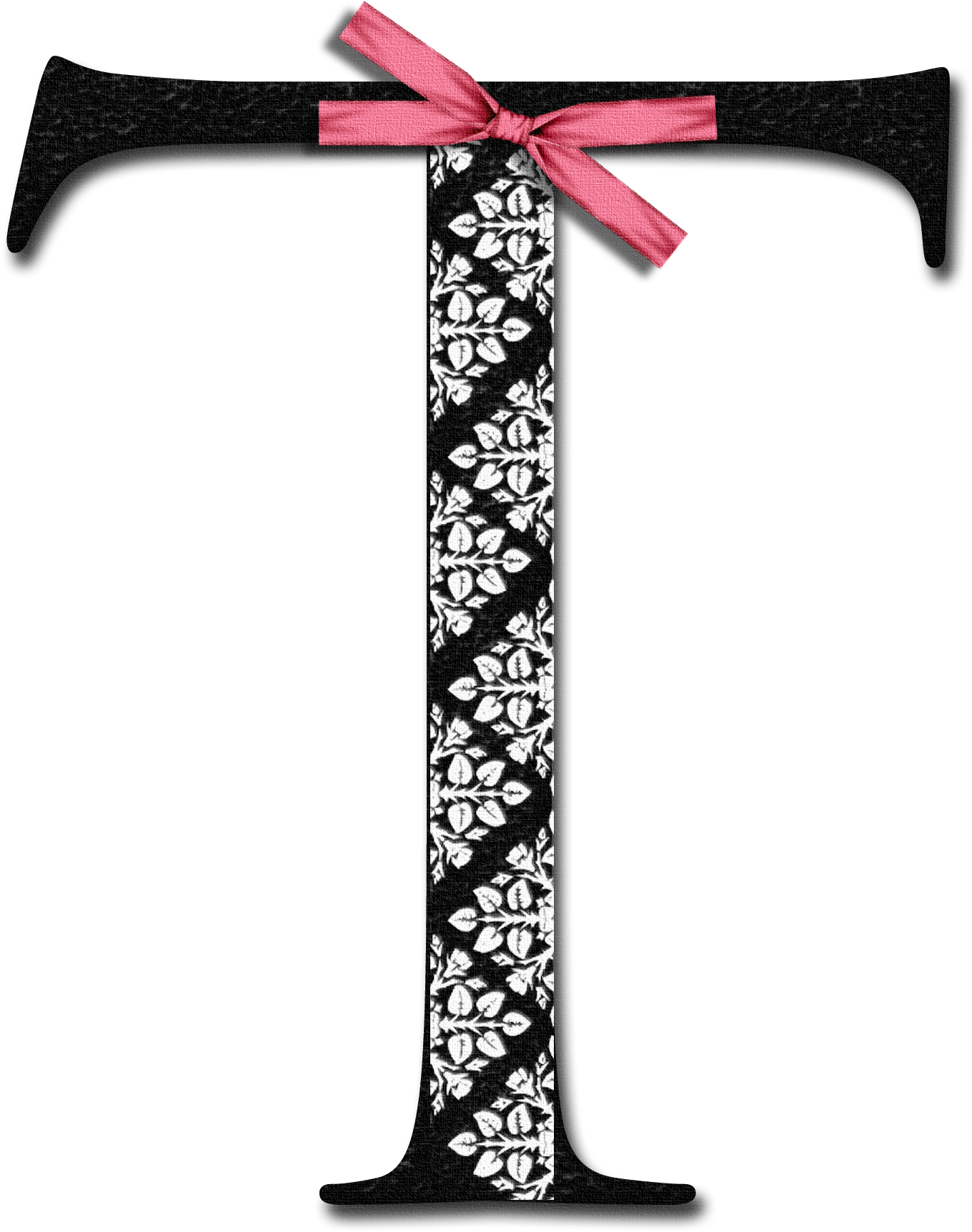 Glamorous Lady Letter T - Typeface (1395x1772)