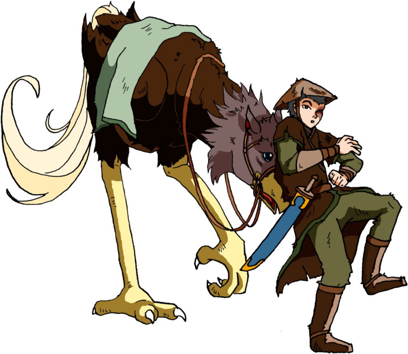 Zuko And Ostrich Horse By Thrumugnyr - Avatar The Last Airbender Ostrich Horse (900x746)