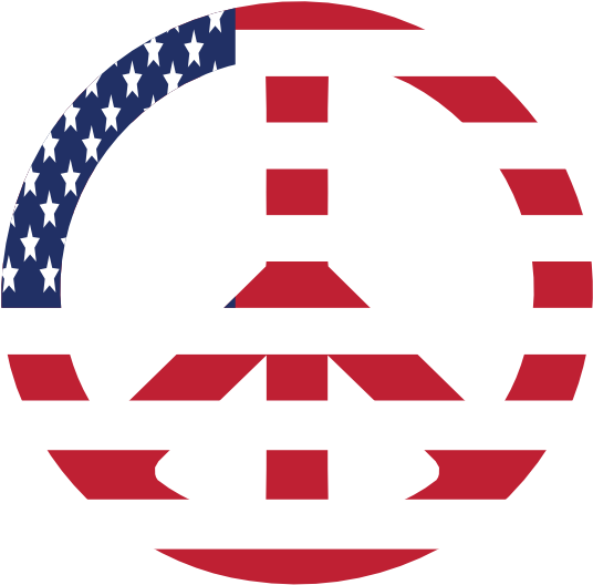 United States Peace Symbol Flag 3 555px 33 - Peace Symbols (555x555)