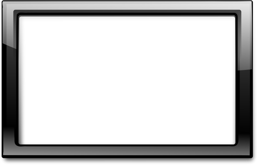 Gloss Transparent Black Frame Vector Clip Art - Black Frame (500x321)