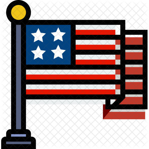 American, Flag, Nation, Pride, Usa, Holiday Icon - American Flag Icon (512x512)