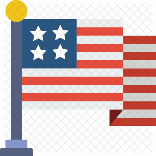 American, Flag, Nation, Pride, Usa, Holiday Icon - Icono De Estados Unidos (512x512)