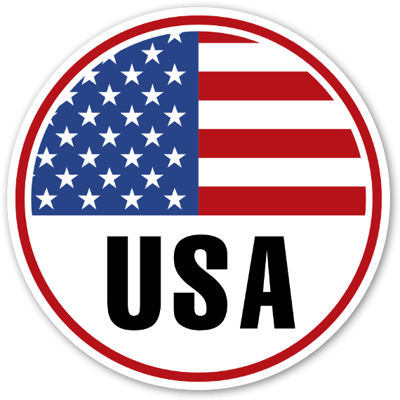 Usa Round Flag Sticker - Black Live Matter Flag (600x600)