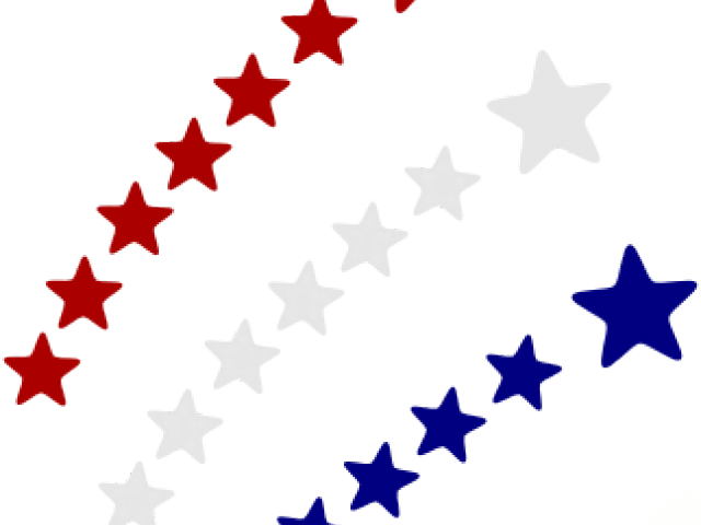 Shooting Star Png Transparent Background - Red White And Blue Stars (640x480)