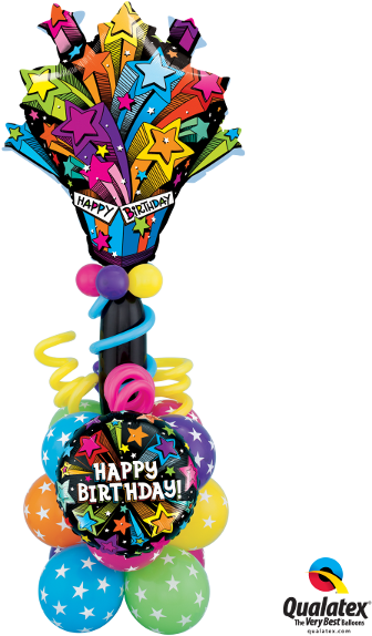 Shooting Star Surprise - 35" Shooting Stars Birthday Presents Helium Shape (450x600)