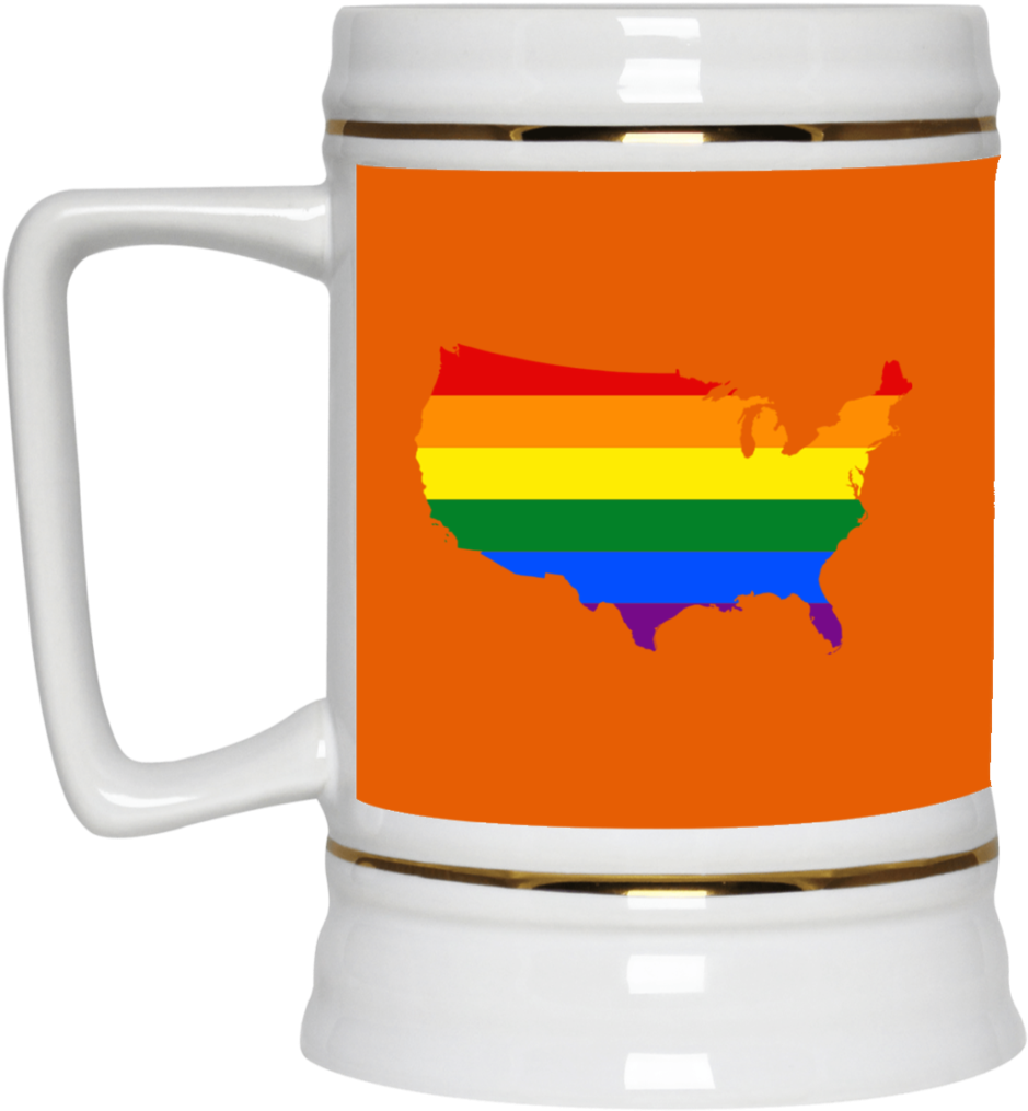 Lgbt Flag Maps Of American Usa Pride Month 2018 Mug - Mug There Is No Fun In Germany (1024x1024)