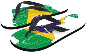 Brazil Flip Flops 'pride' - Clothing (400x400)