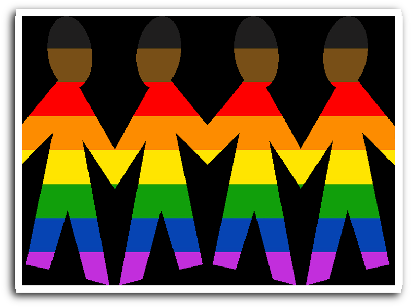 New Pride Unity Rainbow Family Black Background Vinyl - Rainbow Family (1056x1056)
