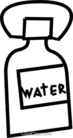 Bottled Water Royalty Free Vector Clip Art Illustration - Bottled Water Clip Art (254x480)