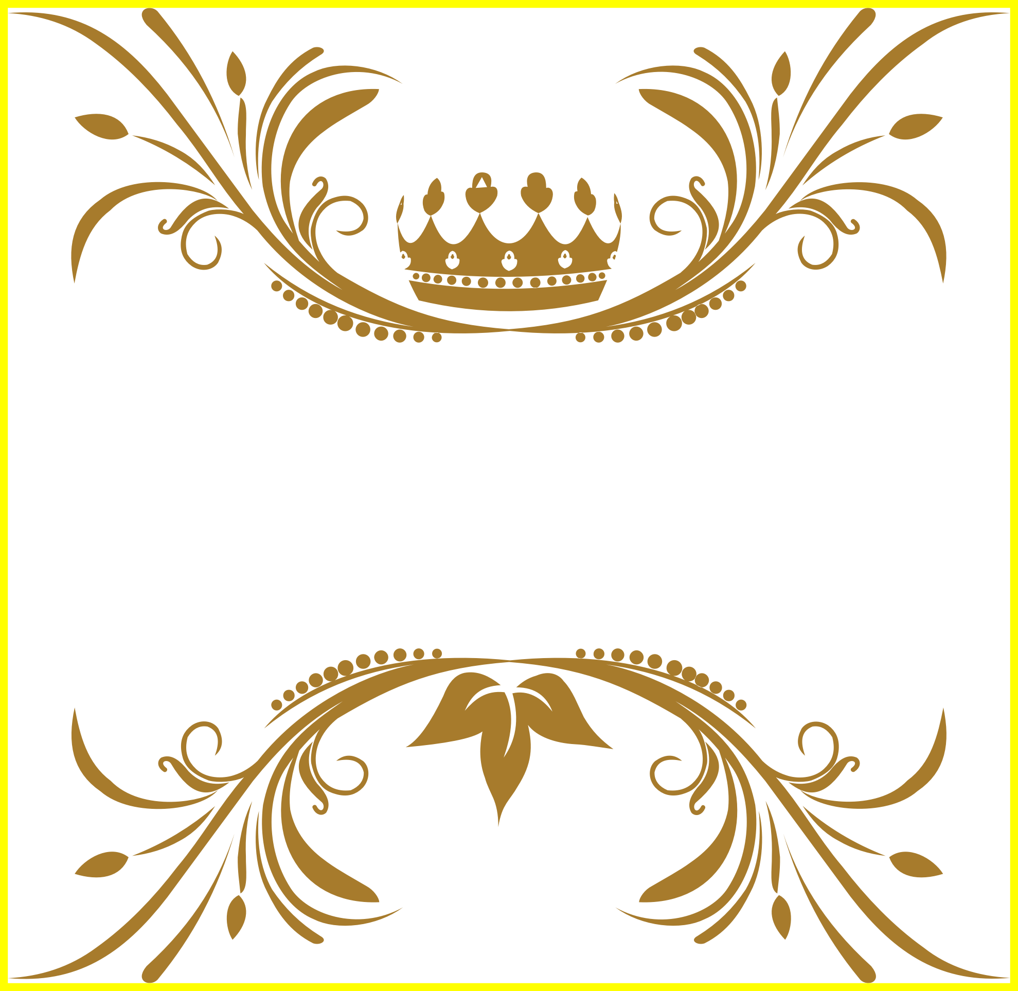 Stunning Crown Flourish No Background Icons Png And - Gold Royal Frame Png (1979x1926)