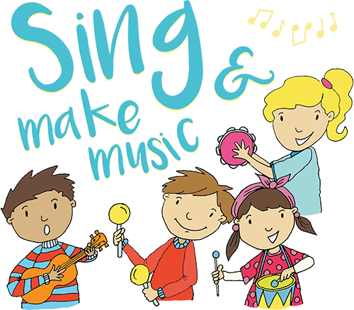 Music Bars Clipart - Kids Making Music Clipart (500x438)