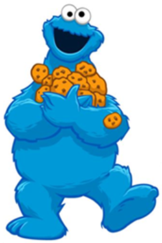 Cookie Monster Clip Art - Sesame Street Cookie Monster Cartoon (352x352)