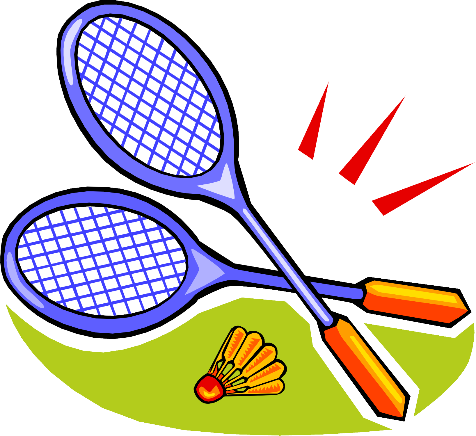 Badminton Racket Shuttlecock Clip Art - Sports Clipart (1636x1499)