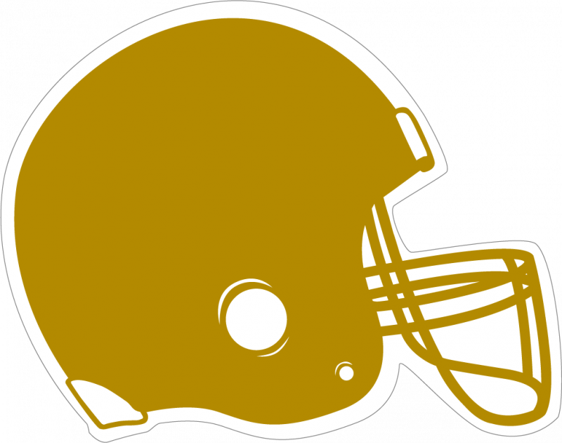 Gold Clipart Football Helmet - Yellow Football Helmet Png (800x630)