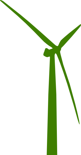 Green Wind Turbine Clip Art At Clker Com Vector Clip - Wind Turbine Clip Art (312x592)