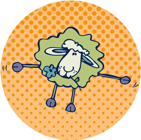 Counting Sheep Round Coaster - It's A Girl Elephant Baby Shower (800x800)