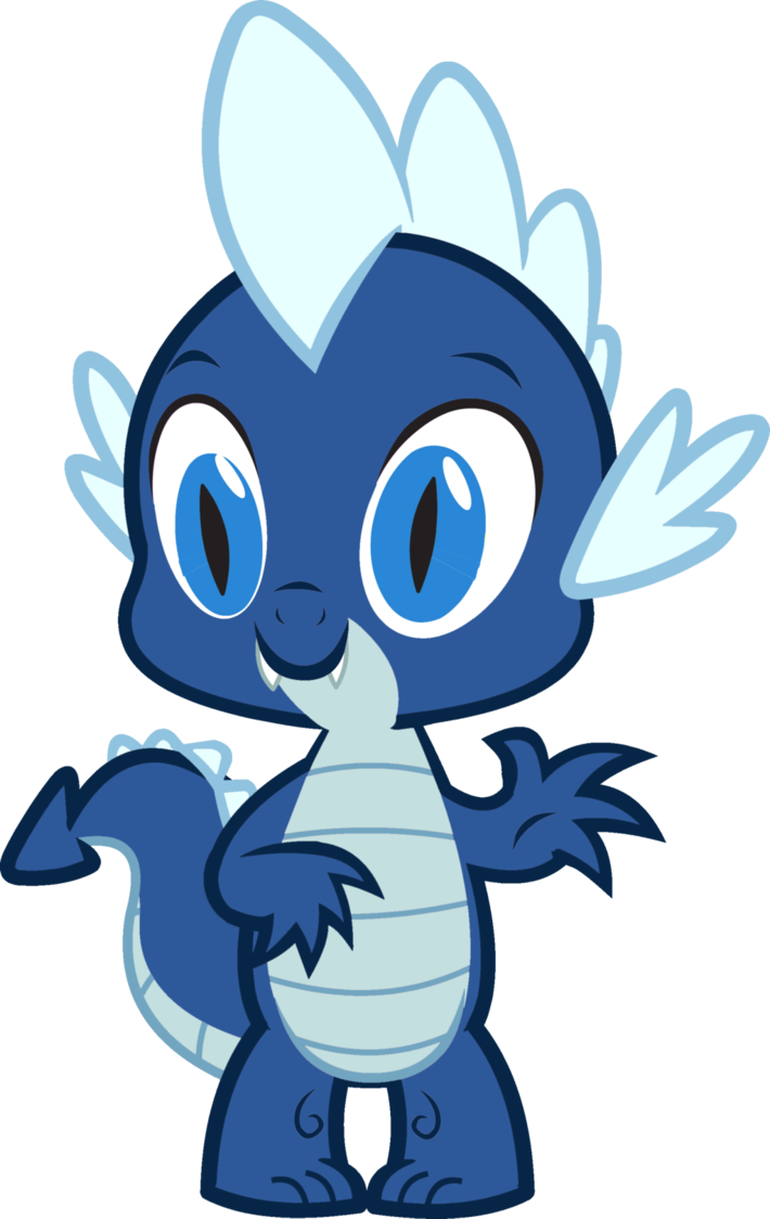 Blue Moon Spike By Blah23z - Spike My Little Pony (710x1124)