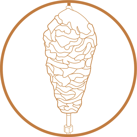 Mouth-watering Any Way You Slice It - Clip Art Shawarma Png (458x458)