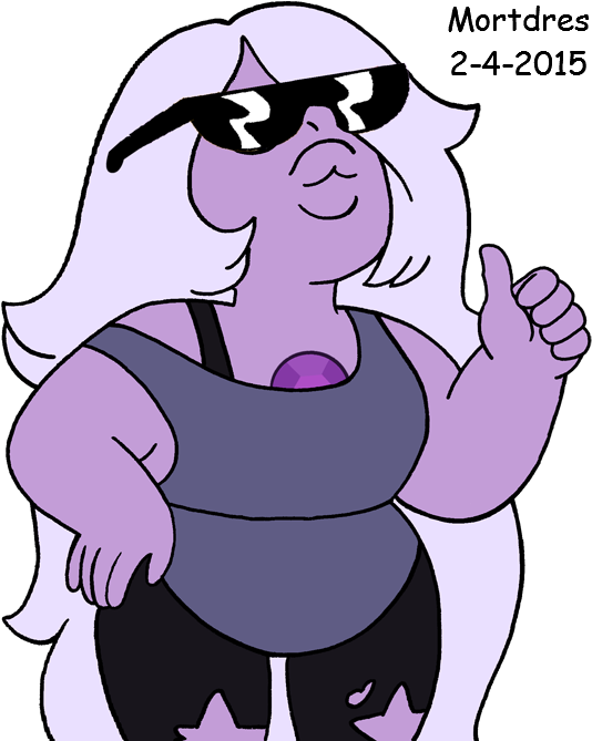 Amethyst Ate Pizza Steve By Mortdres - Amethyst Ate Pizza Steve (585x692)