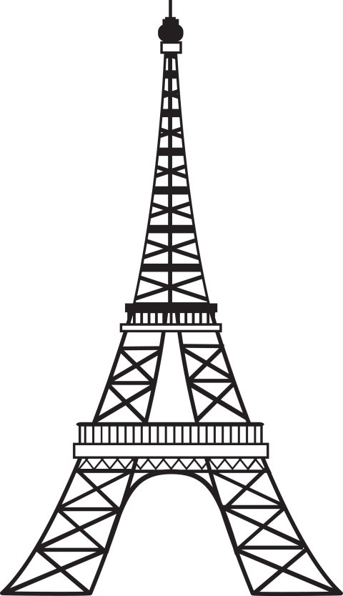 Free Png Eiffel Tower Image Png Images Transparent - Eiffel Tower Line Drawing (480x834)