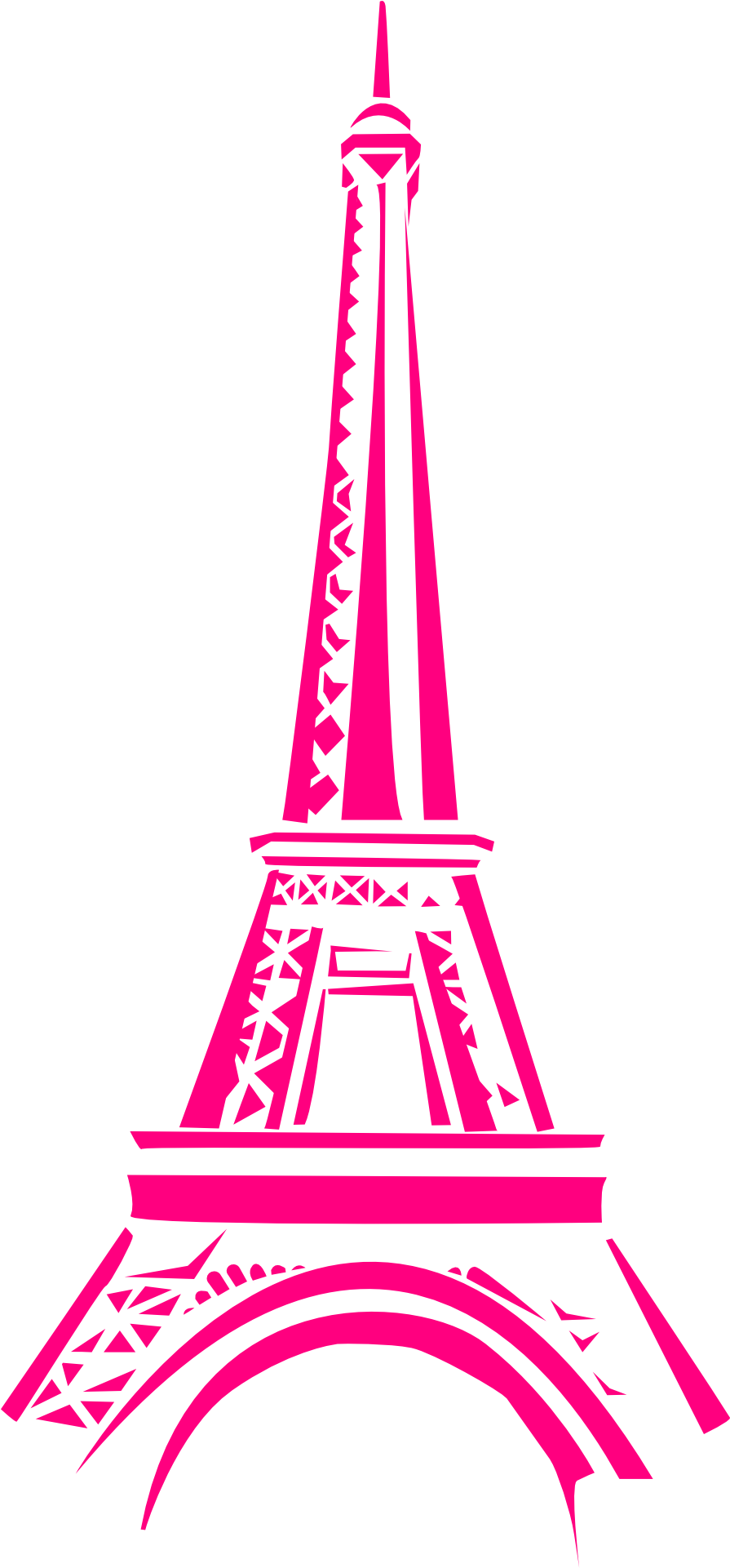 Pink Eiffel Tower - Purple Eiffel Tower Clip Art (960x1920)