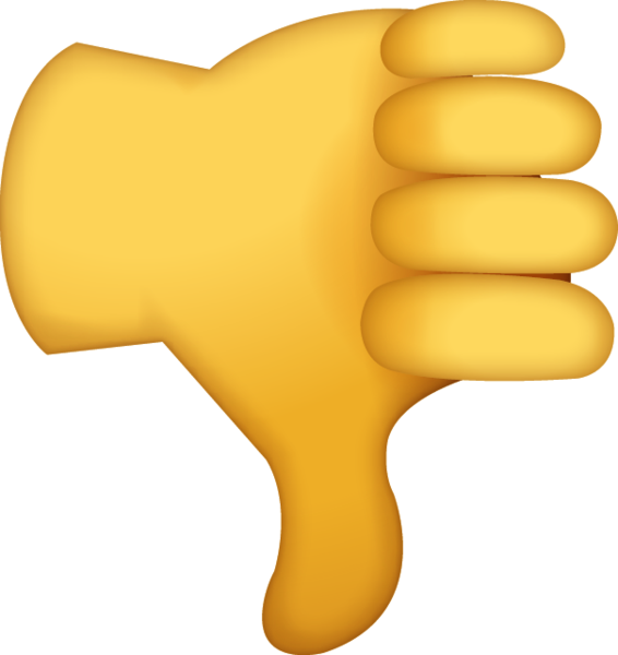 Thumbs Down Emoji Png (566x600)