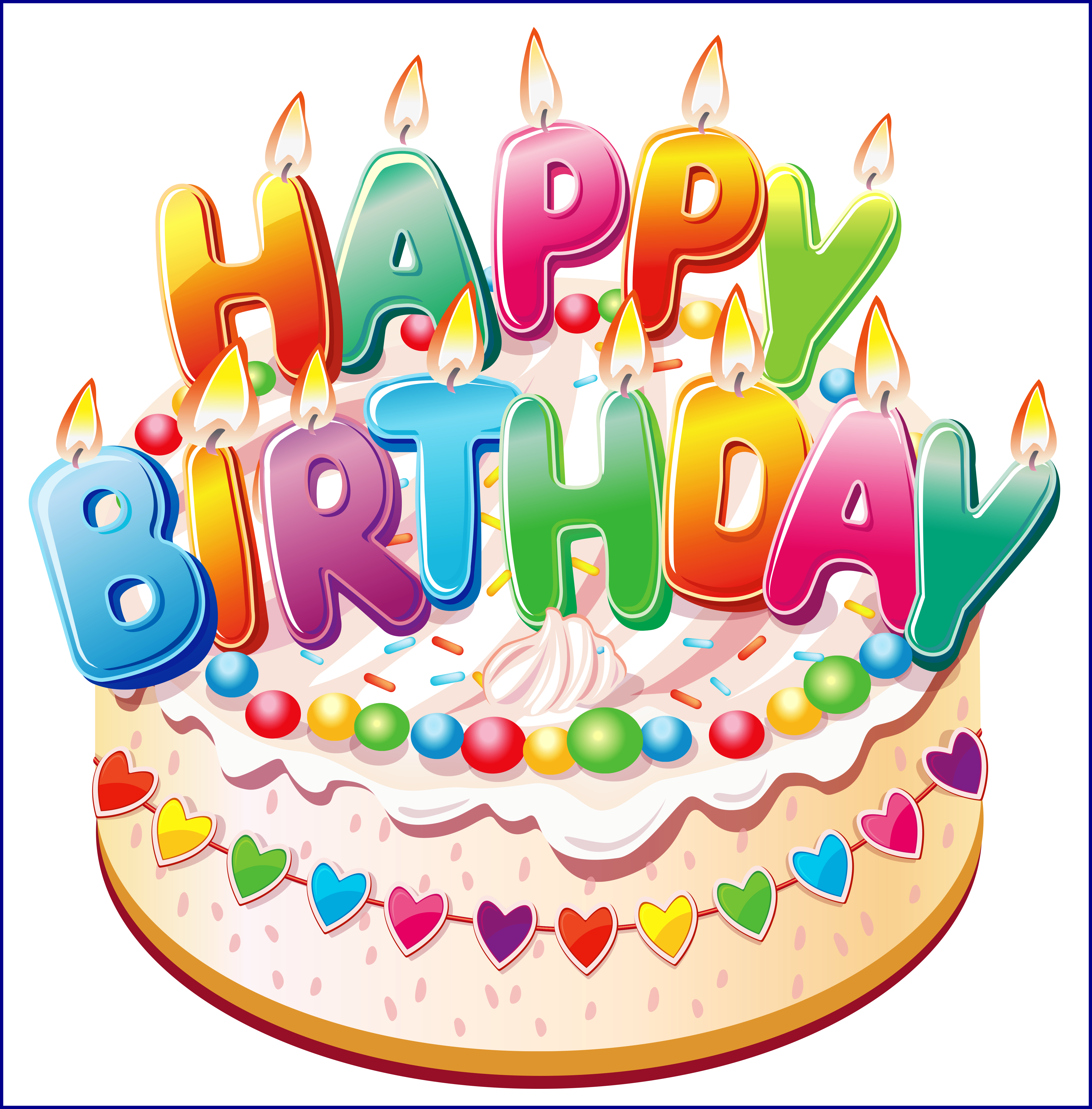 Best Clipart Of Birthday Candles Pics For Cake Trends - Birthday Cake Png Hd (5142x5222)