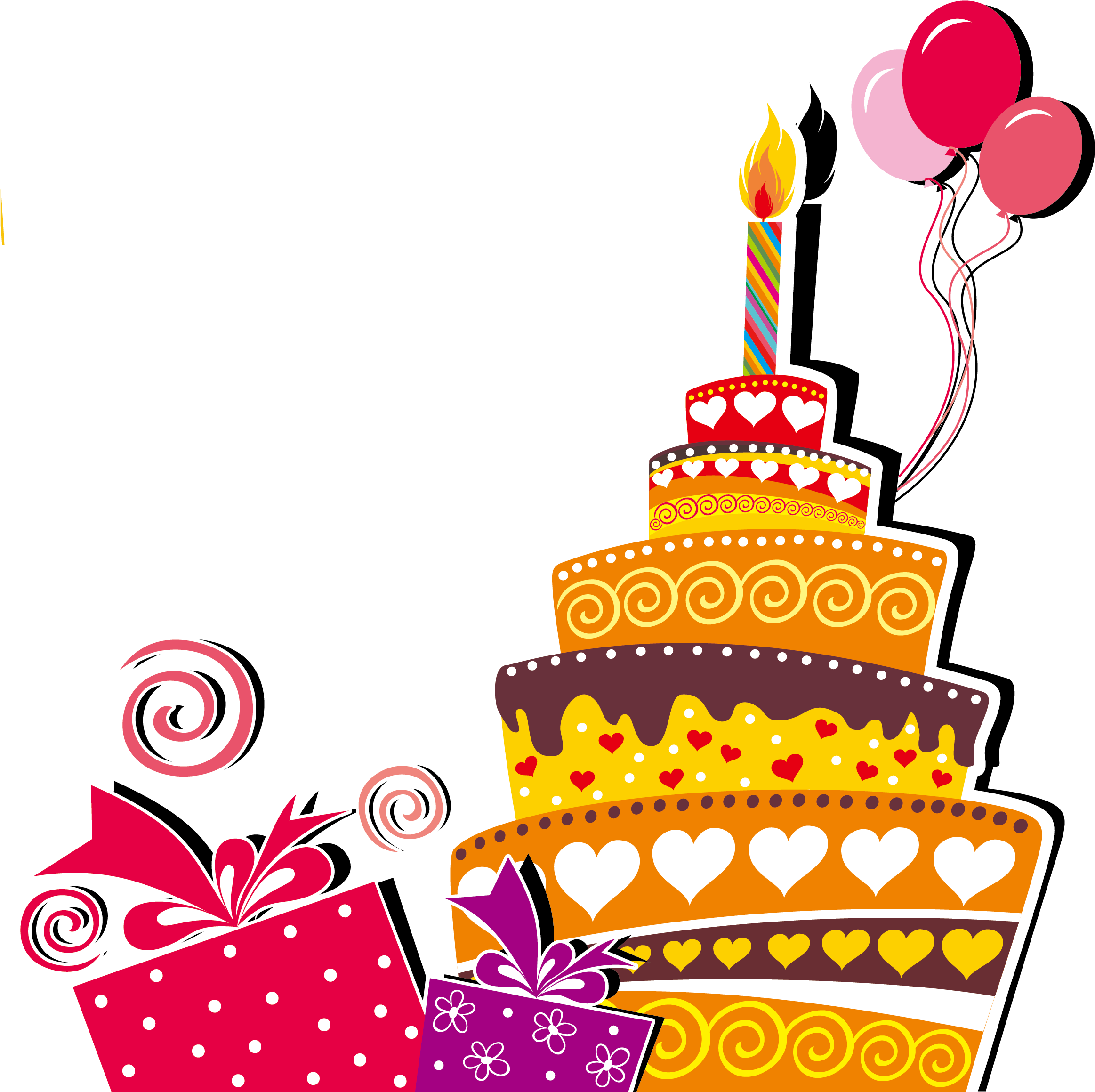 Birthday Cake Wedding Invitation Happy Birthday To - Happy Birthday Graphic...
