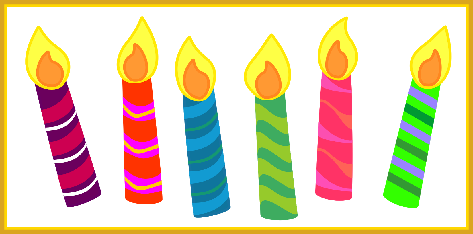 Unbelievable Candle Clipart For Your Projects Or Classroom - Clip Art Birthday Candles (1650x816)