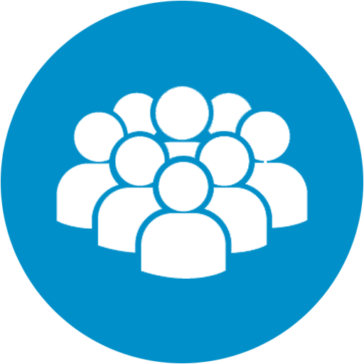 Home - Blue People Icon Png (512x512)