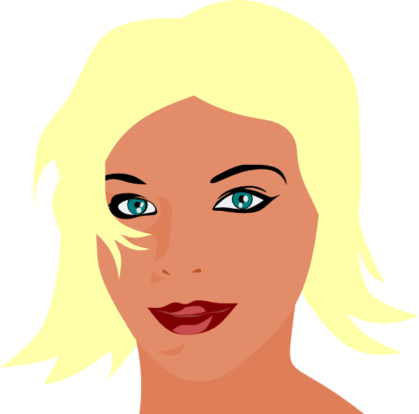 Green Eyes Clipart Female - Girl With Green Eyes Clipart (600x593)