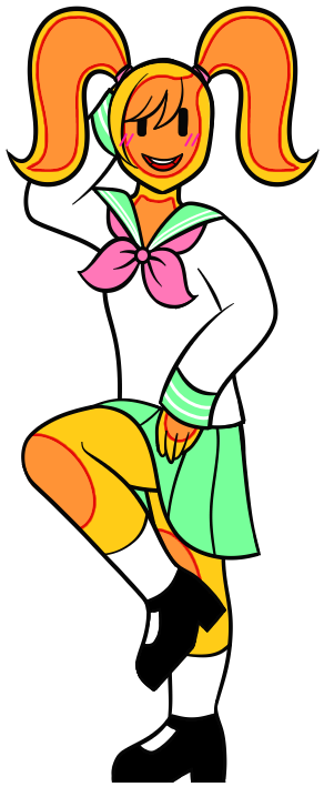 [undertale] Flame School Girl [yellow] By Bronze-haifisch - [undertale] Flame School Girl [yellow] By Bronze-haifisch (301x721)