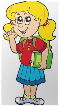 Blackboard With Girls Clipart (400x400)