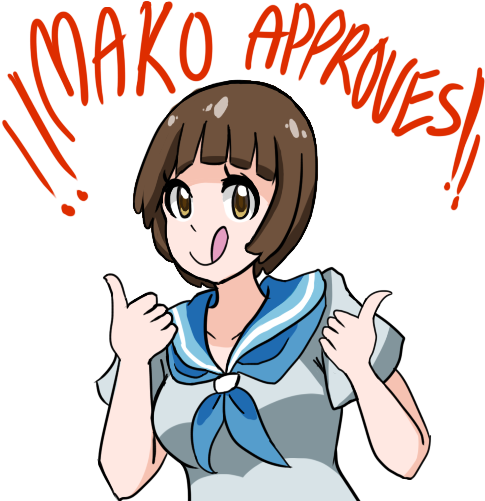 [kill La Kill] Mako Approves By Robieyn - Mako Kill La Kill Png (500x500)