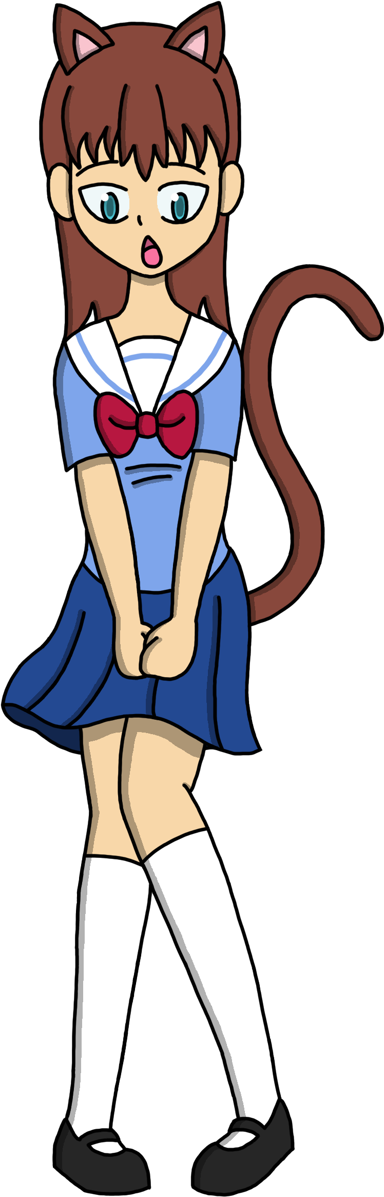 Bigmamajonanna Neko Schoolgirl Tg/tf By Bigmamajonanna - Cartoon (1000x2500)